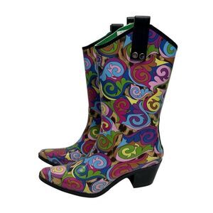 Smoky Mountain Women’s Western Heeled Rain Boots Size 6 NWT